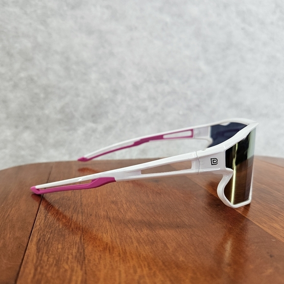 DUCO Kids Sports Youth Lightweight Frame UV Polarized‎ Sunglasses White & Pink - Picture 6 of 13